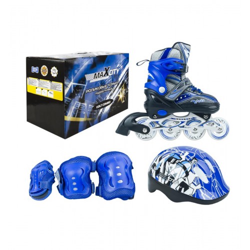 Коньки роликовые MaxCity Volt blue L(39-42)